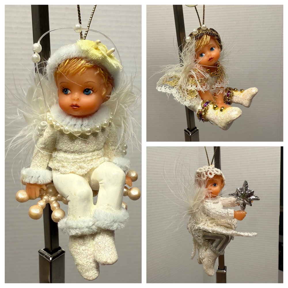 Ashton Drake Heirloom Ornaments Set of 3
Angels Vintage 1990s Christmas Decor